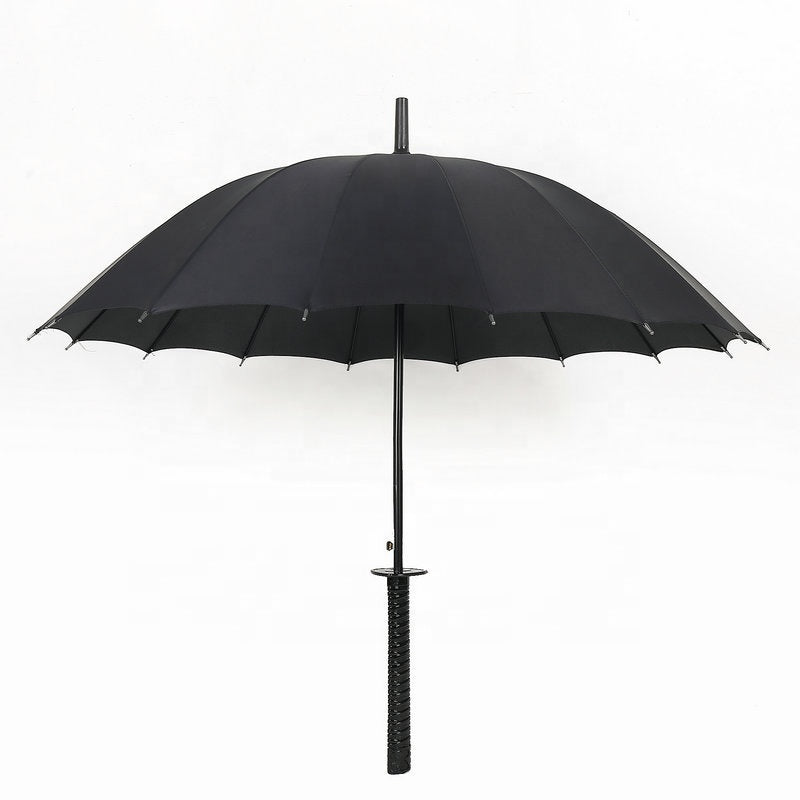 Unique Japanese umbrella with katana handle – stylish & windproof