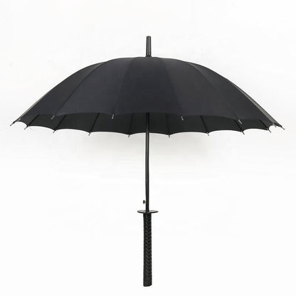 Unique Japanese umbrella with katana handle – stylish & windproof