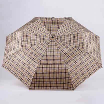 Fully automatic plaid umbrella – foldable & stylish